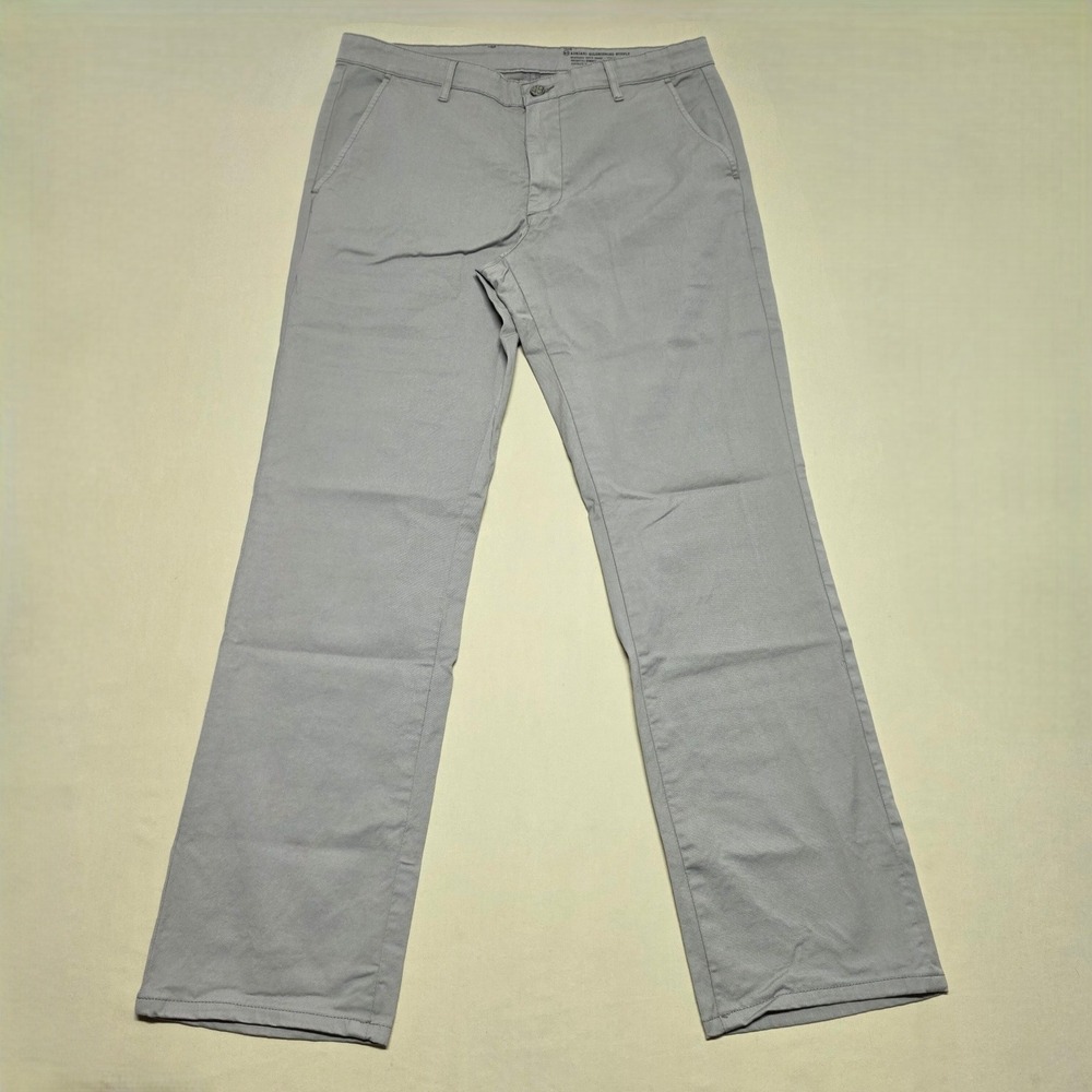 AG Adriano Goldschmied Straight Leg Khaki Pants Gray Size 34 Casual Chinos